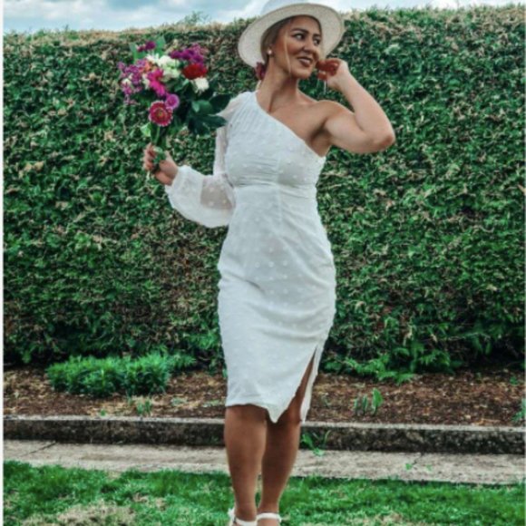 SHEIN White off the shoulder dress size large - Picture 4 of 6